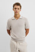 Australian Cotton V-Neck Knit Polo