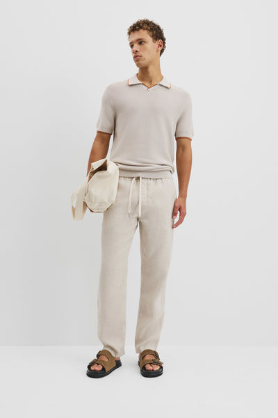 Australian Cotton V-Neck Knit Polo