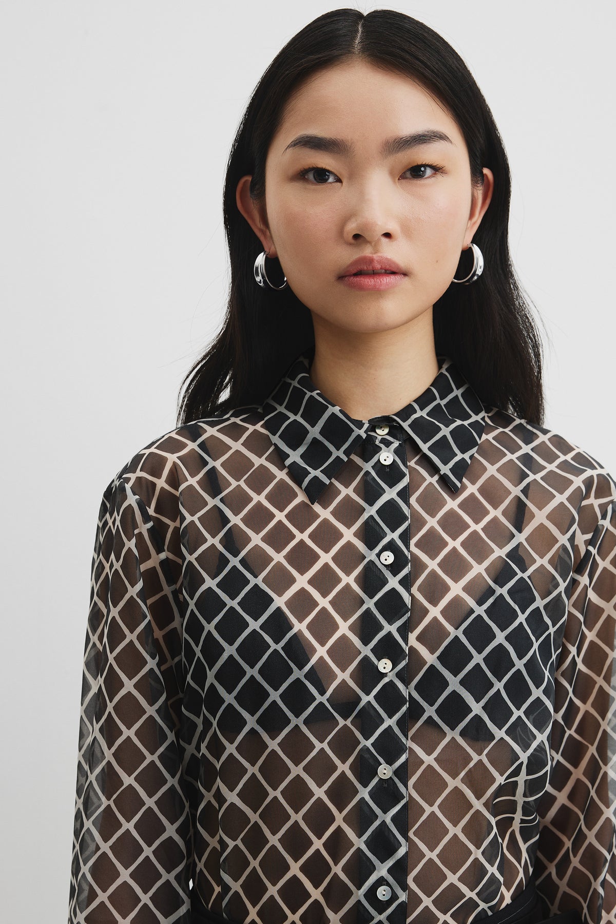 Print Organza Shirt