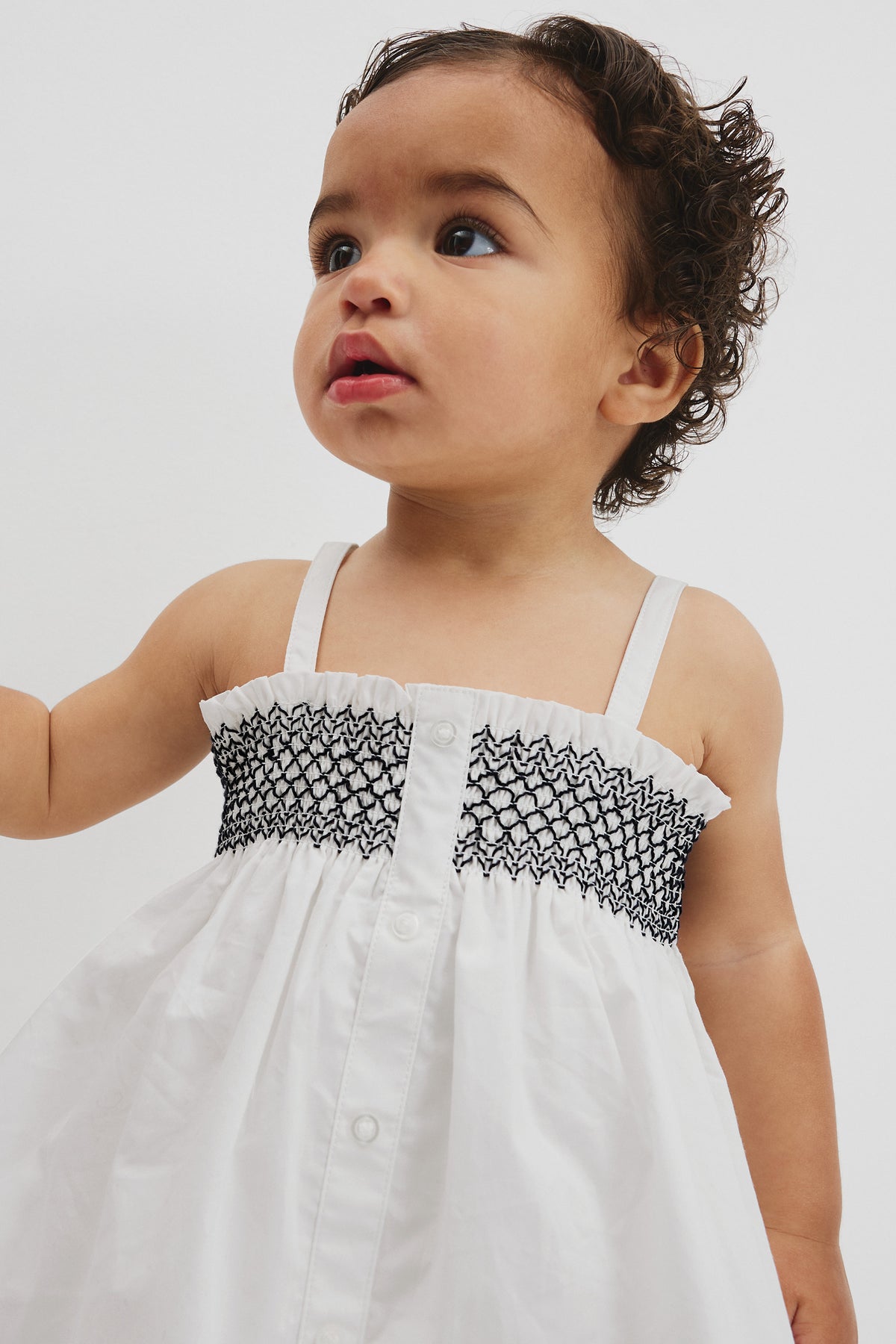 Shirred Romper Dress