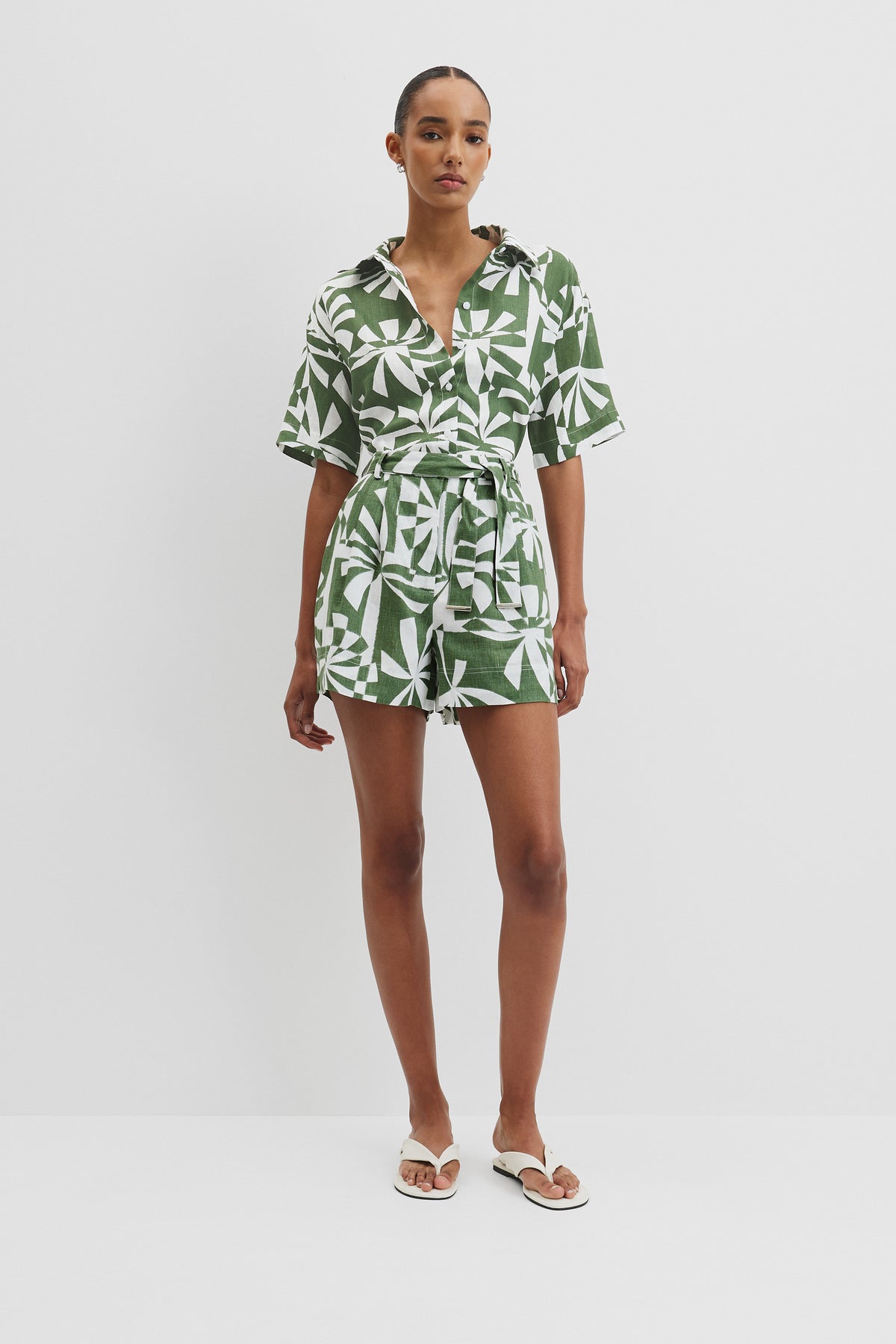 Organically Grown Linen Print Short