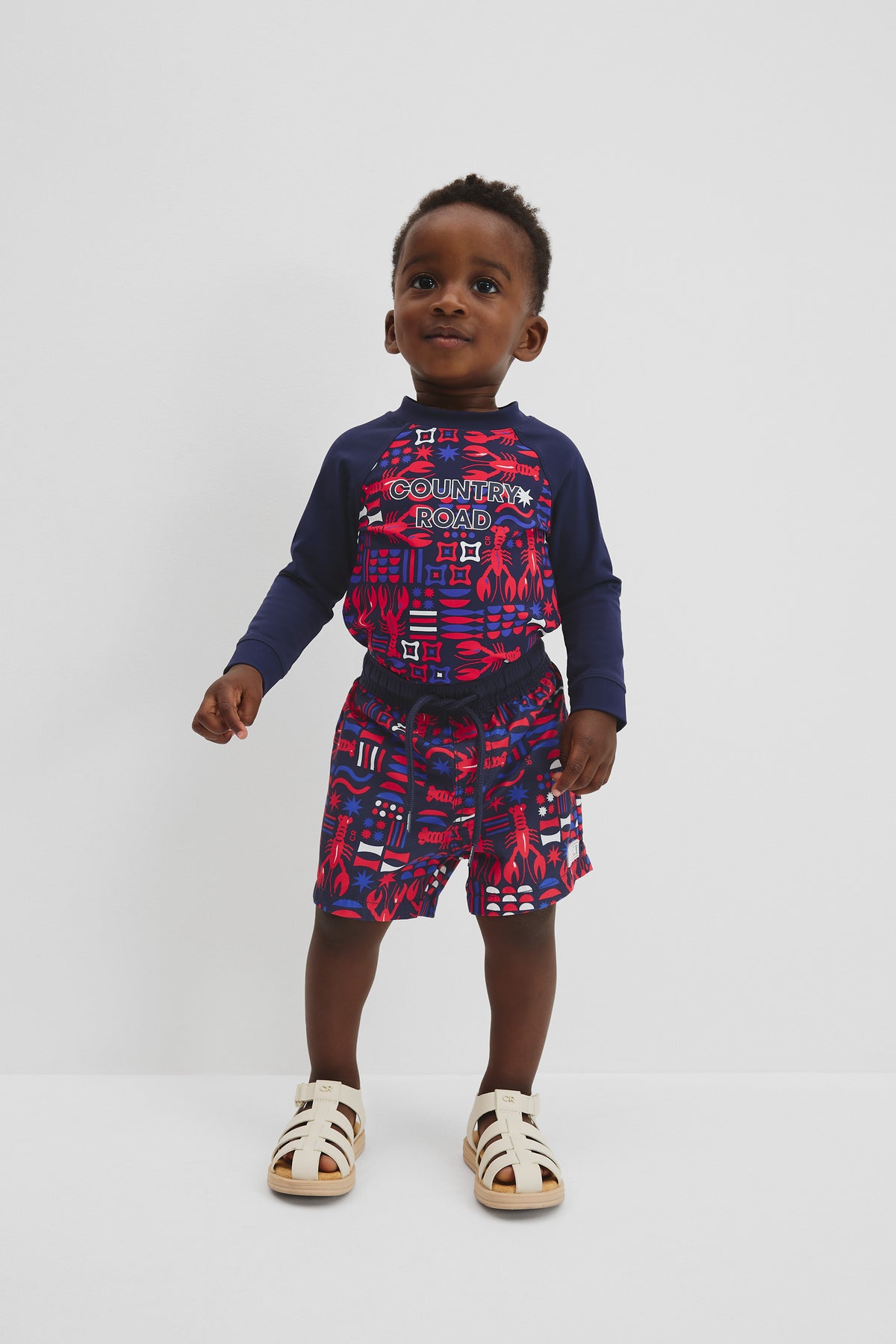 Lobster Geometric Board Short
