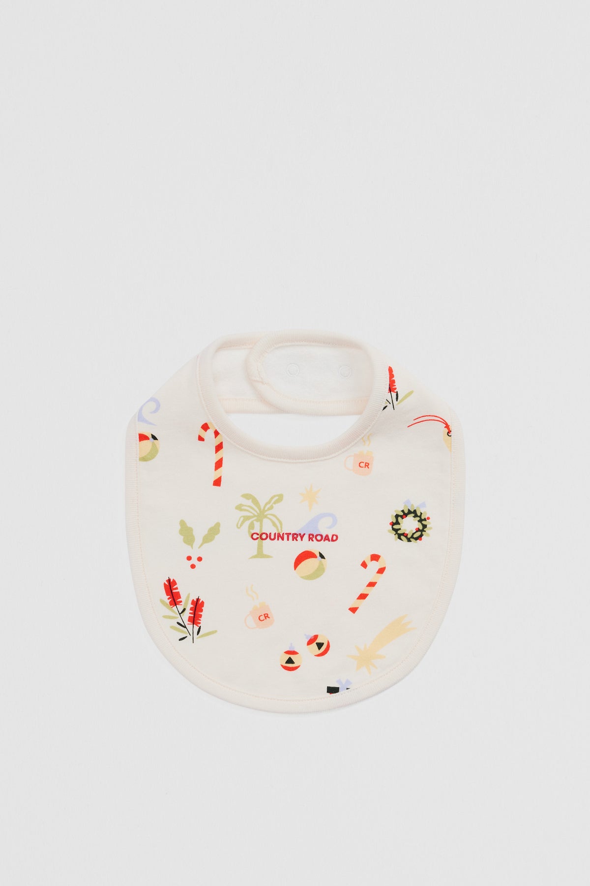 Organically Grown Cotton Festive Print Bib