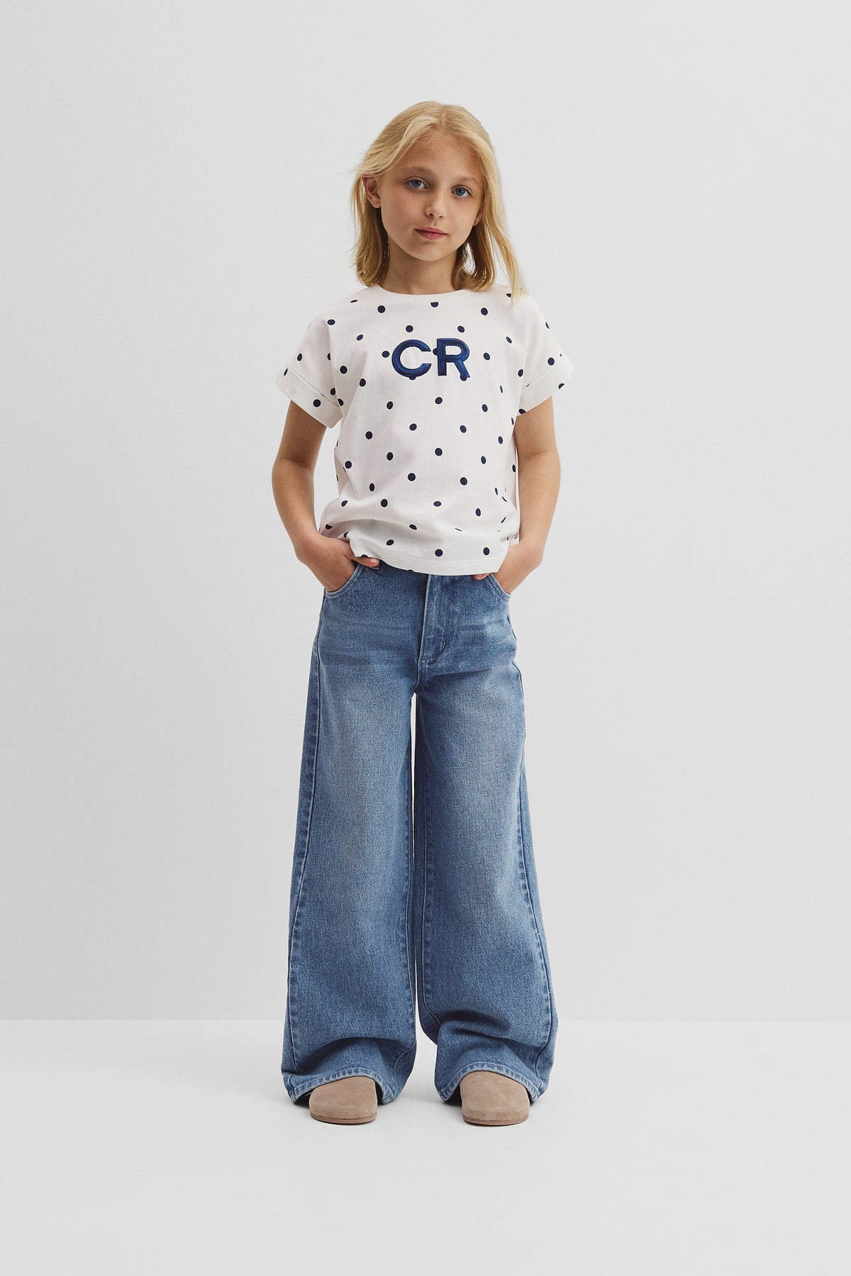 Organically Grown Cotton Cr Sequin Logo T-Shirt