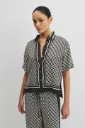 Print Short Sleeve Cupro Shirt