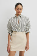 Organically Grown Cotton Stripe Poplin Shirt