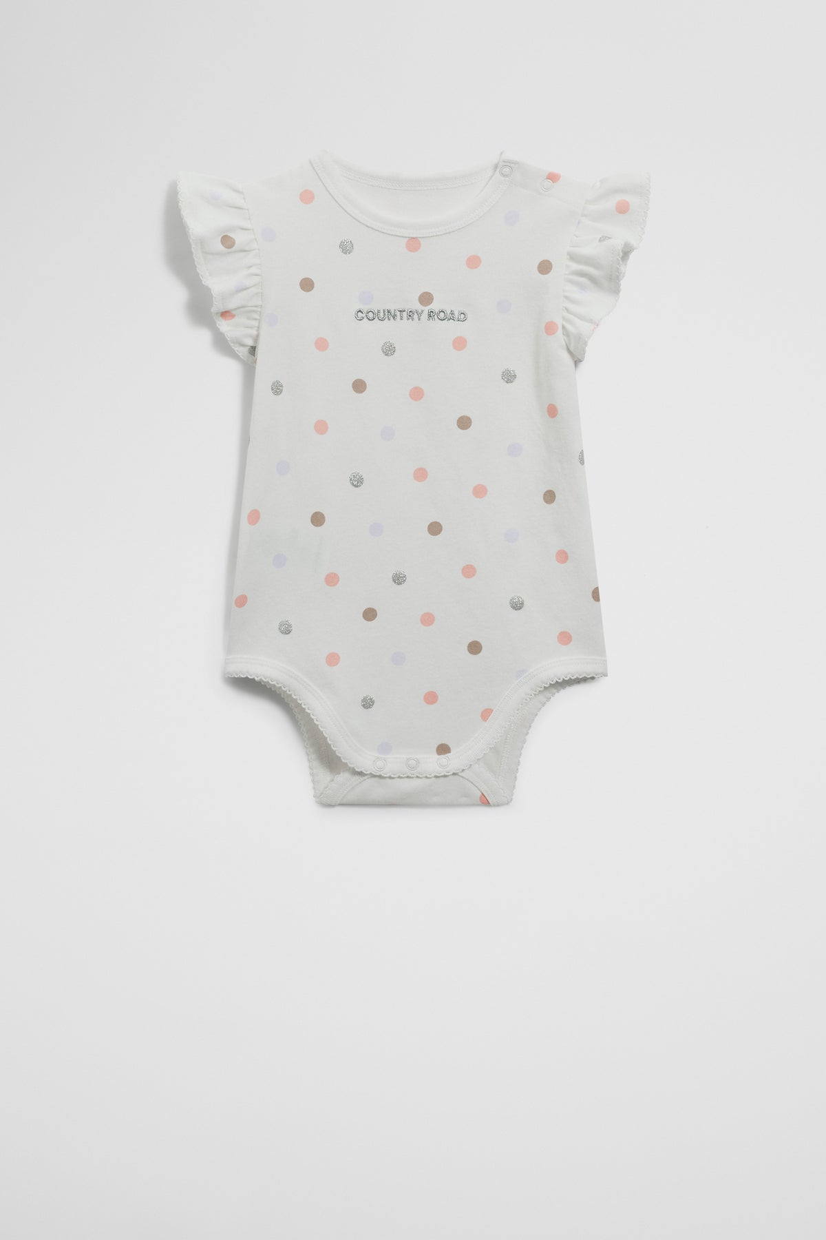 Frill Short Sleeve Spot Bodysuit