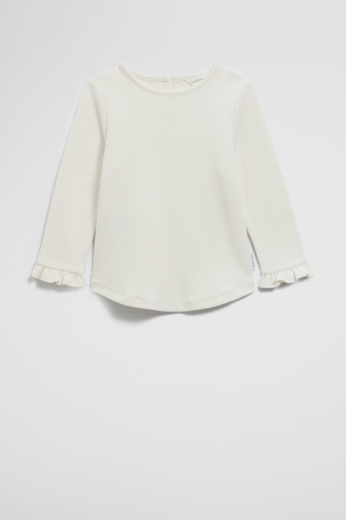 Long Sleeve Soft Frill Rib T-Shirt