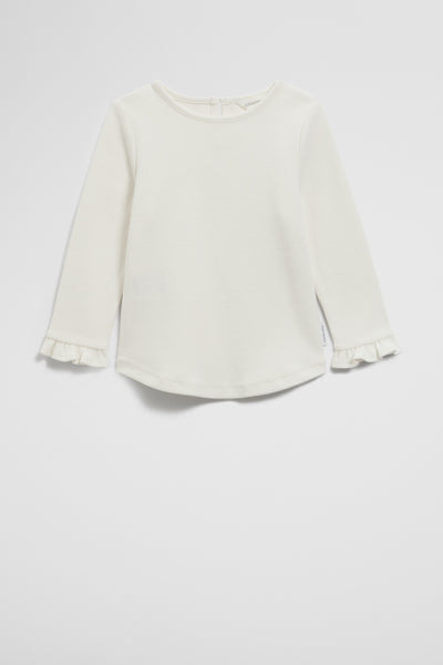 Long Sleeve Soft Frill Rib T-Shirt