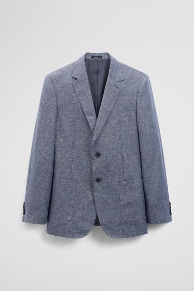 Regular Fit Wool Blend Houndstooth Jacket