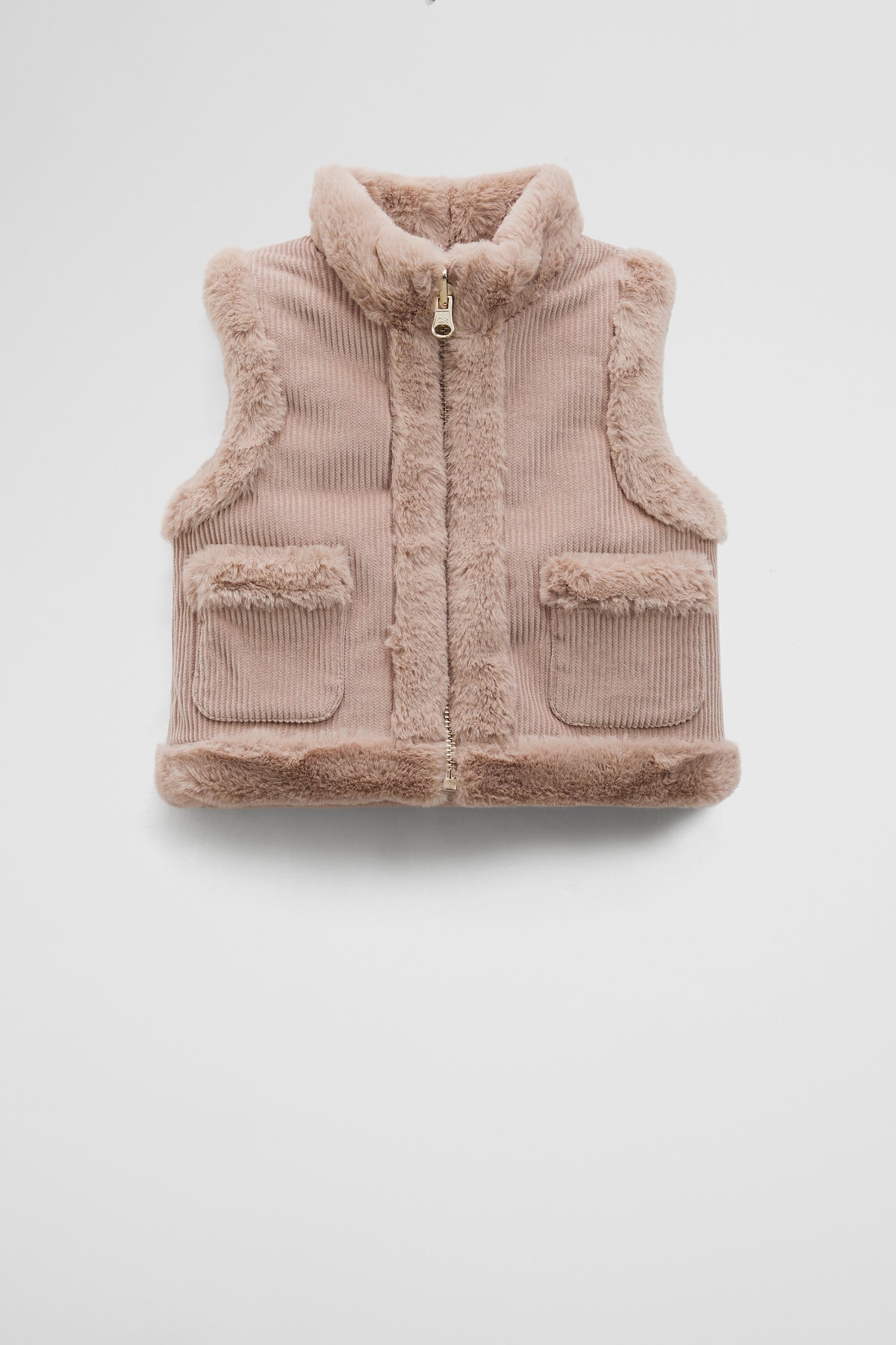 Reverse Faux Fur Vest