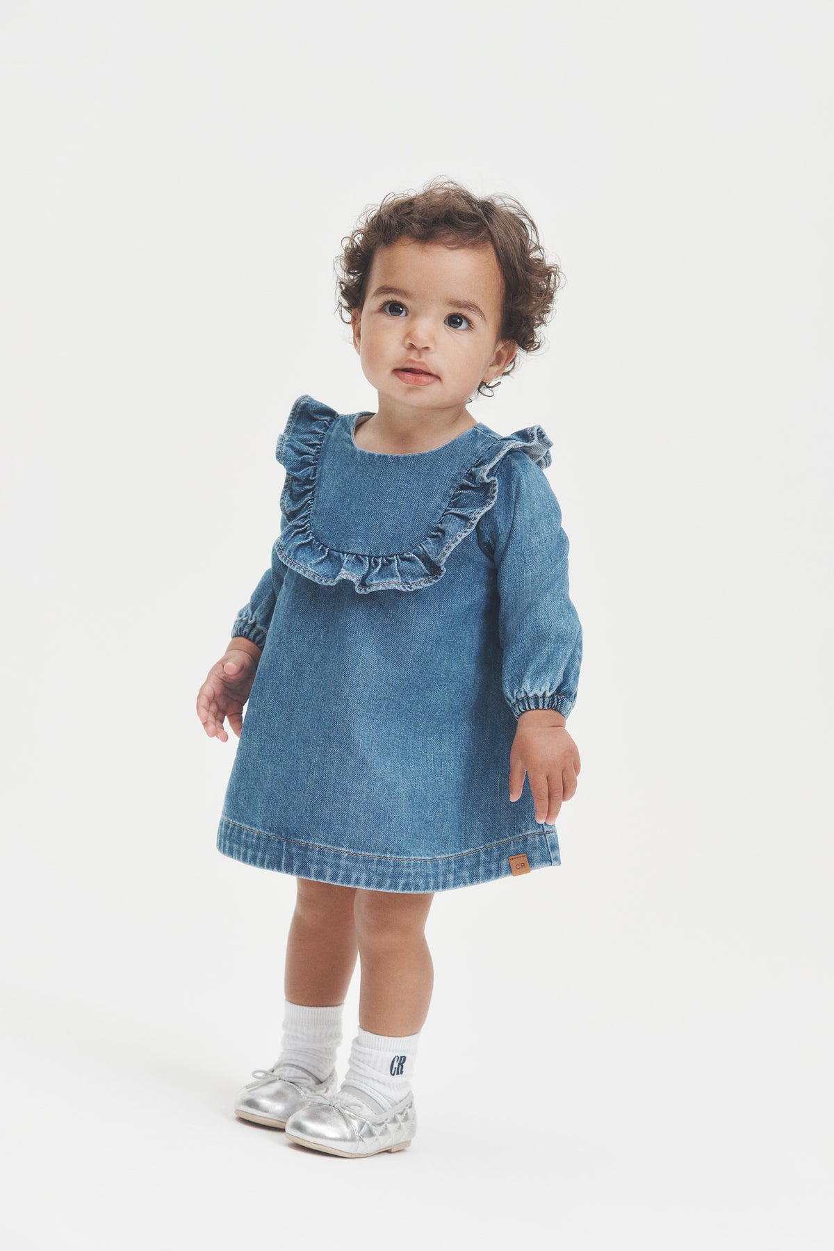 Denim Frill Dress