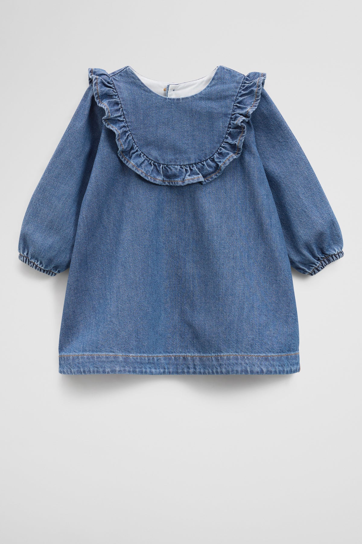Denim Frill Dress