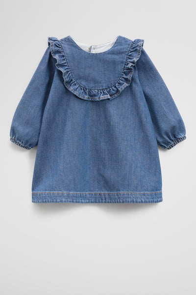 Denim Frill Dress