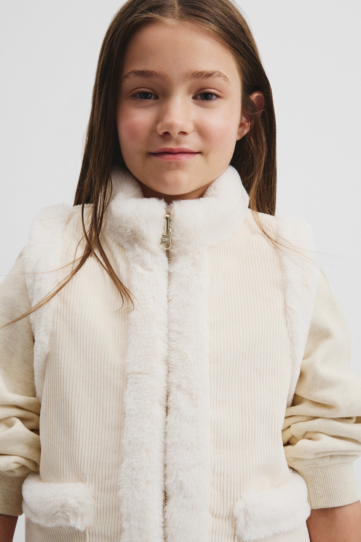 Reverse Faux Fur Vest