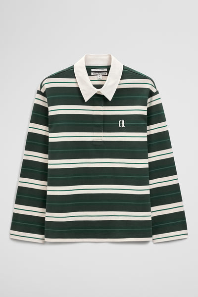 Australian Cotton Stripe Rugby Polo Sweat