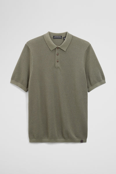 Short Sleeve Australian Good Earth Cotton Pique Knit Polo