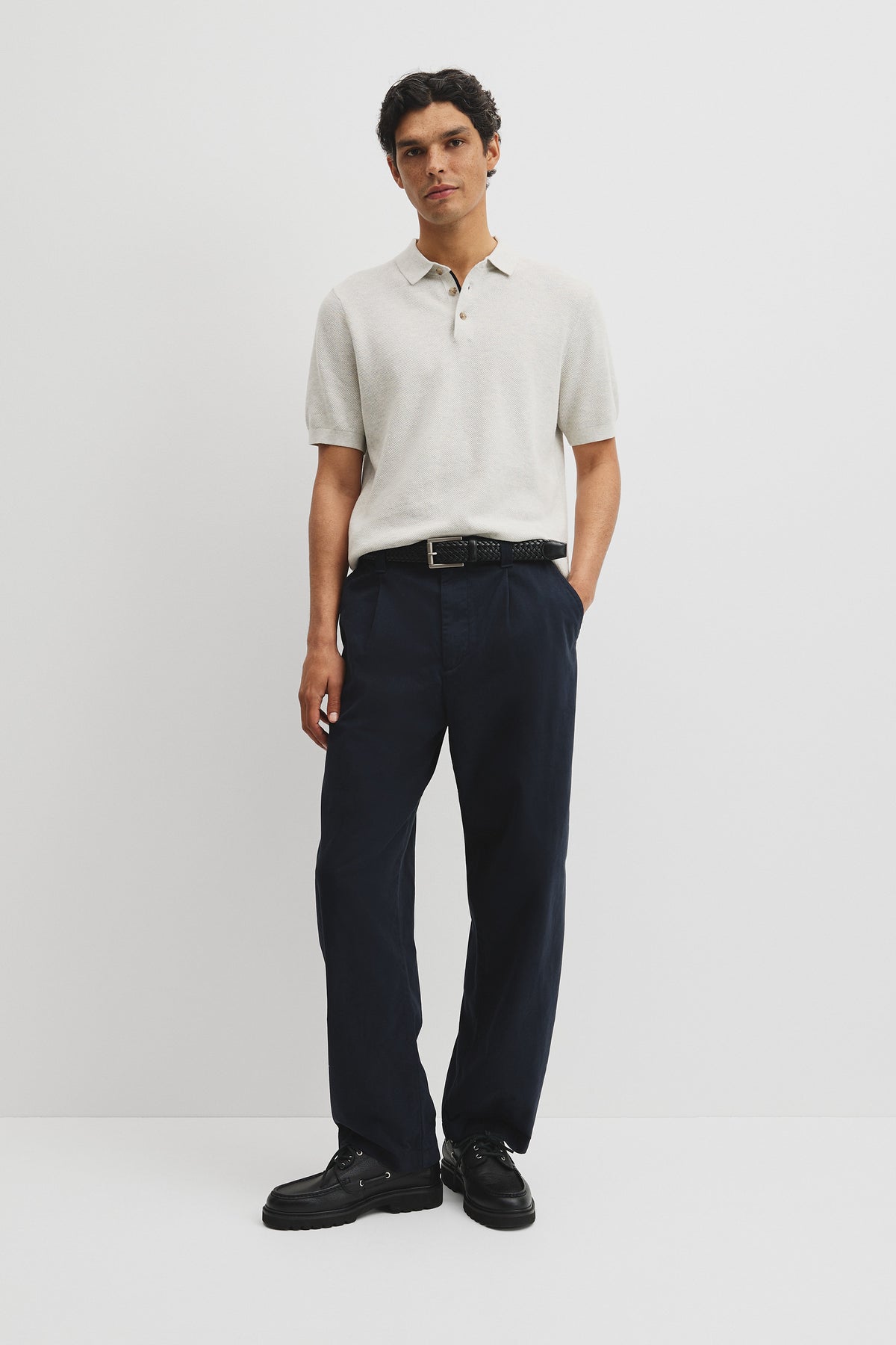 Short Sleeve Australian Good Earth Cotton Pique Knit Polo