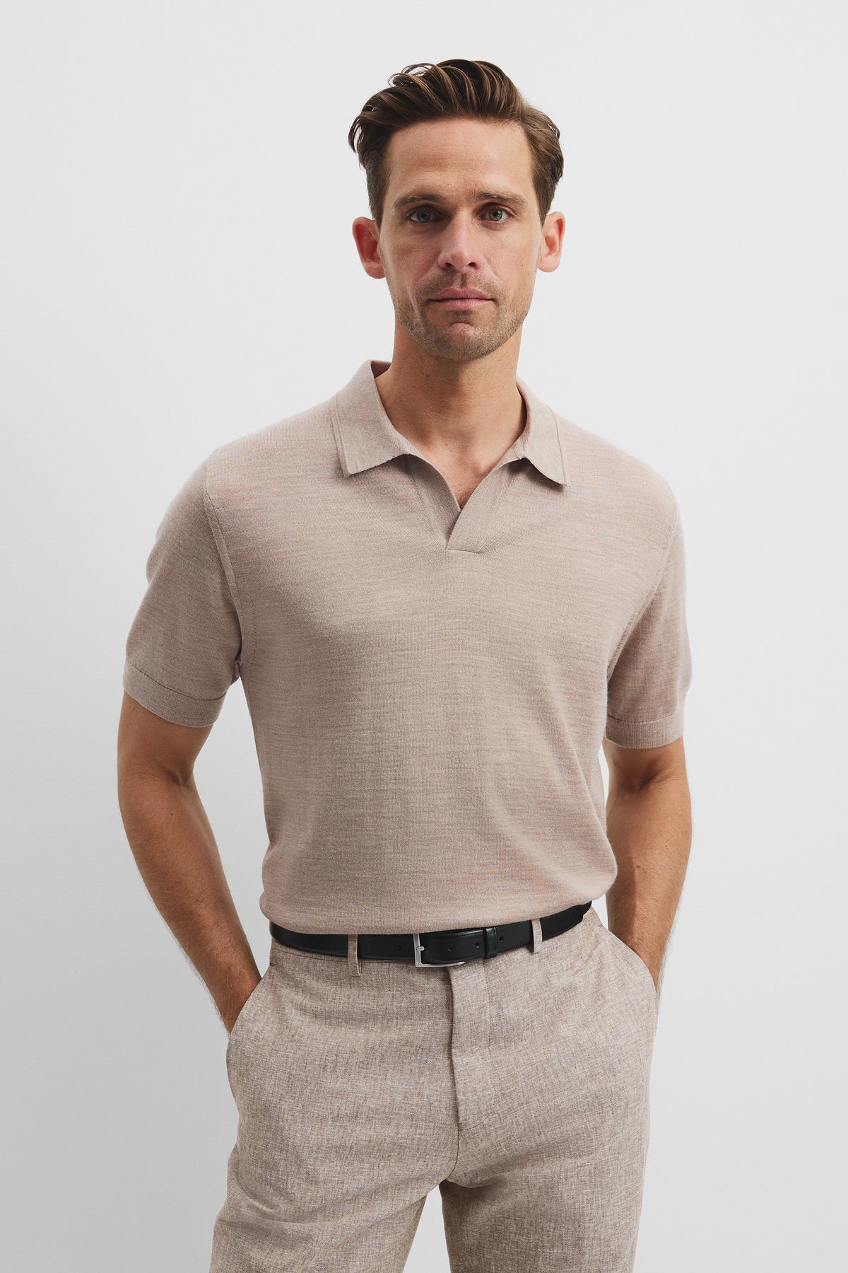 Australian Merino Short Sleeve Trophy Knit Polo