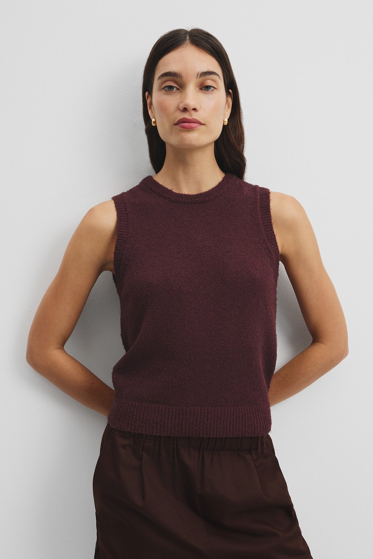 Australian Cotton Blend Boucle Knit Tank