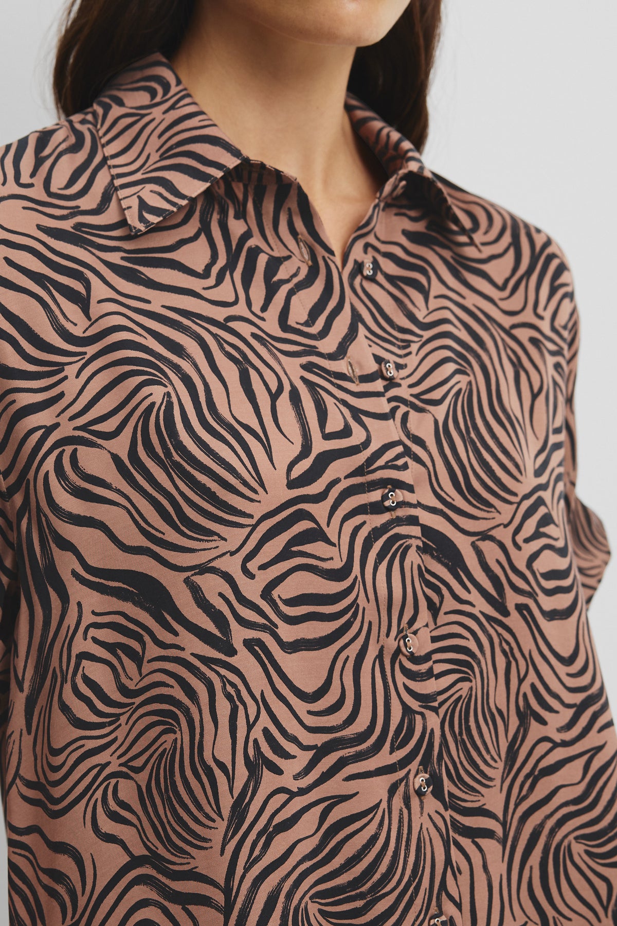Print Short Sleeve Cupro Shirt