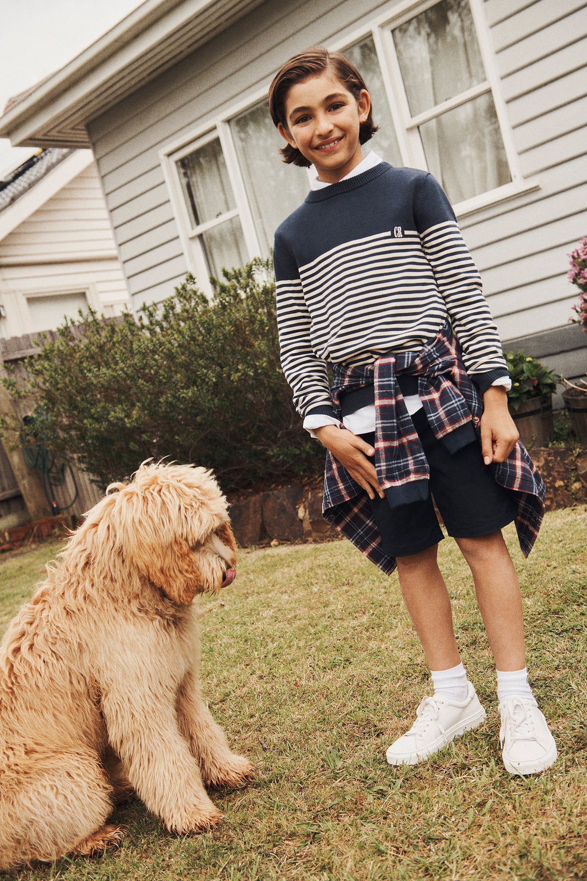 Stripe Country Road Logo Knit