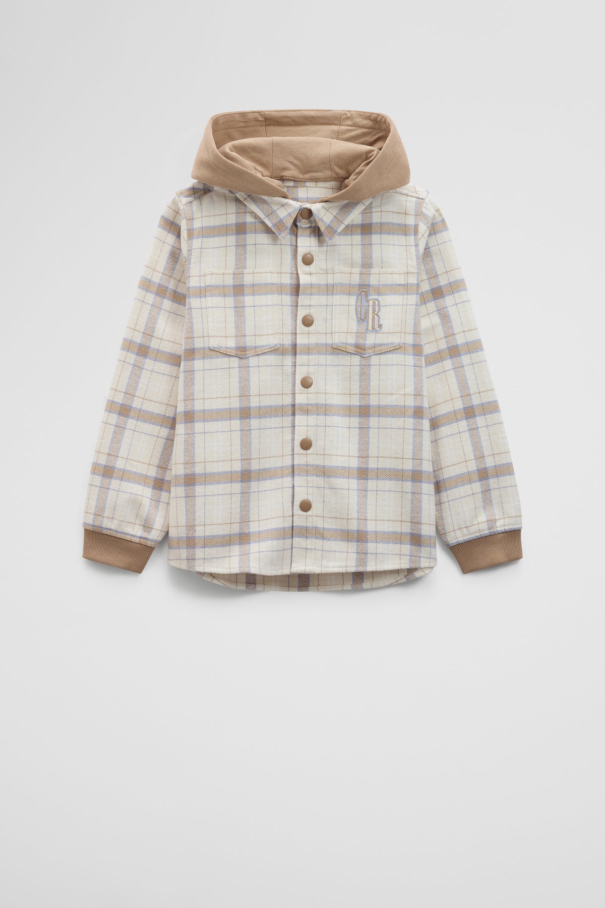 Organically Grown Cotton Hooded Check Shirt