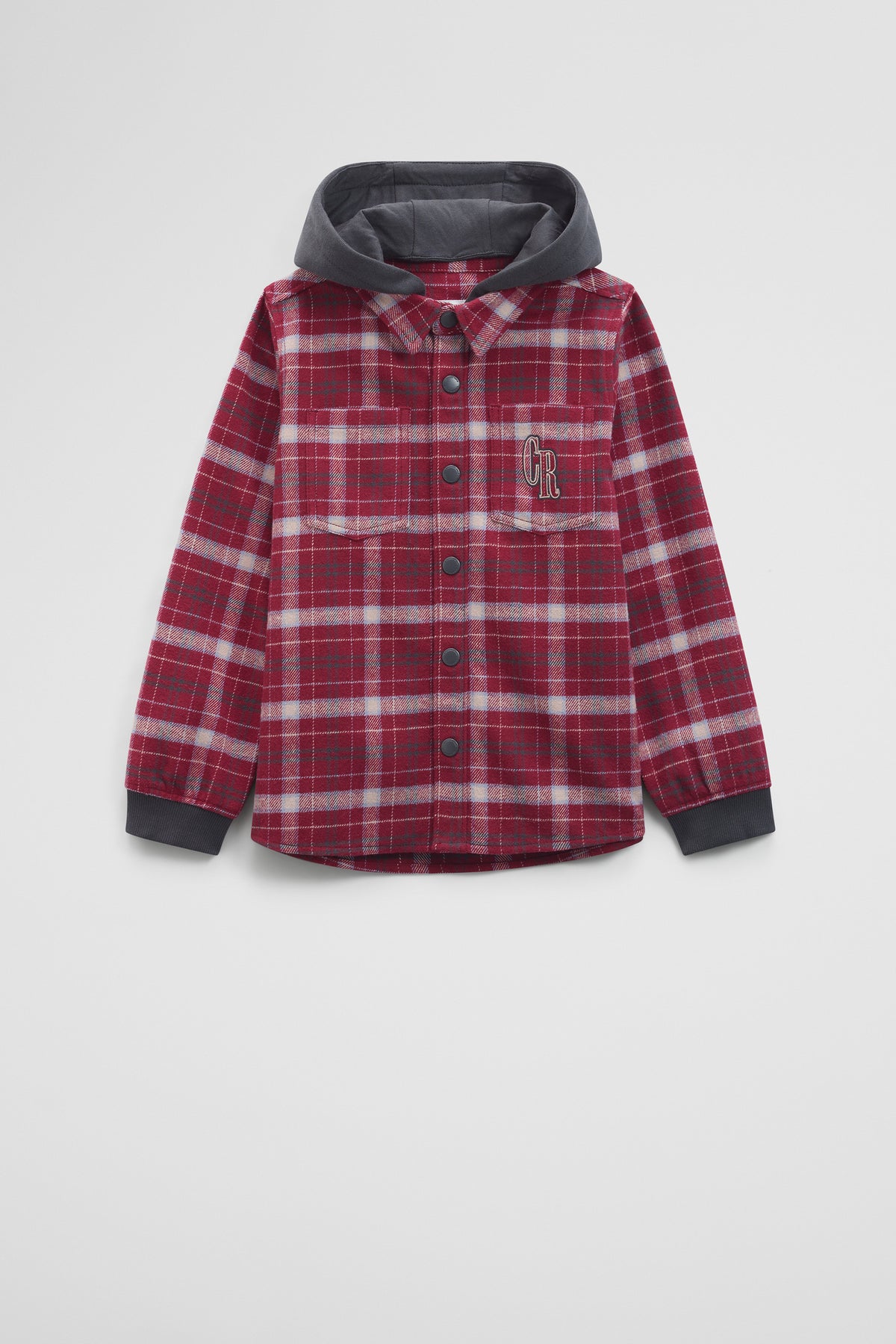 Organically Grown Cotton Hooded Check Shirt