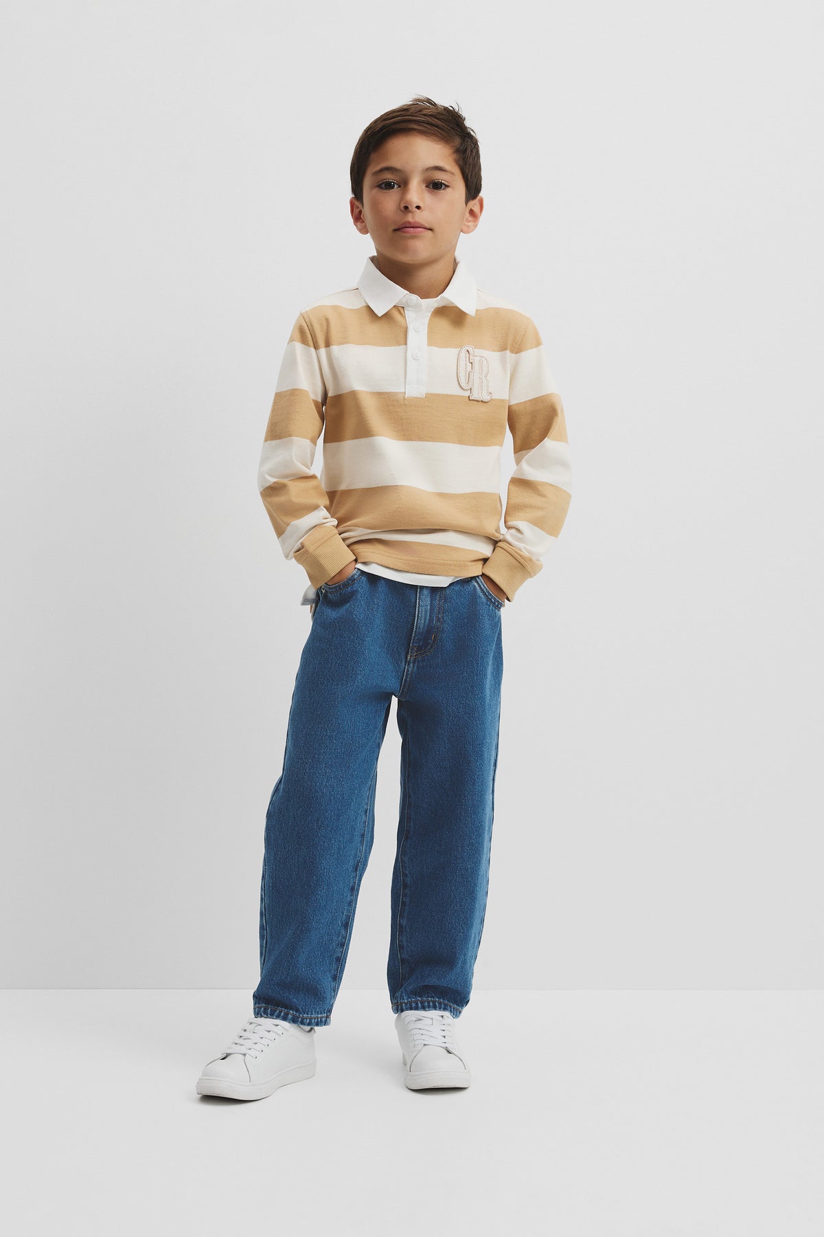 Organically Grown Cotton Block Stripe Rugby