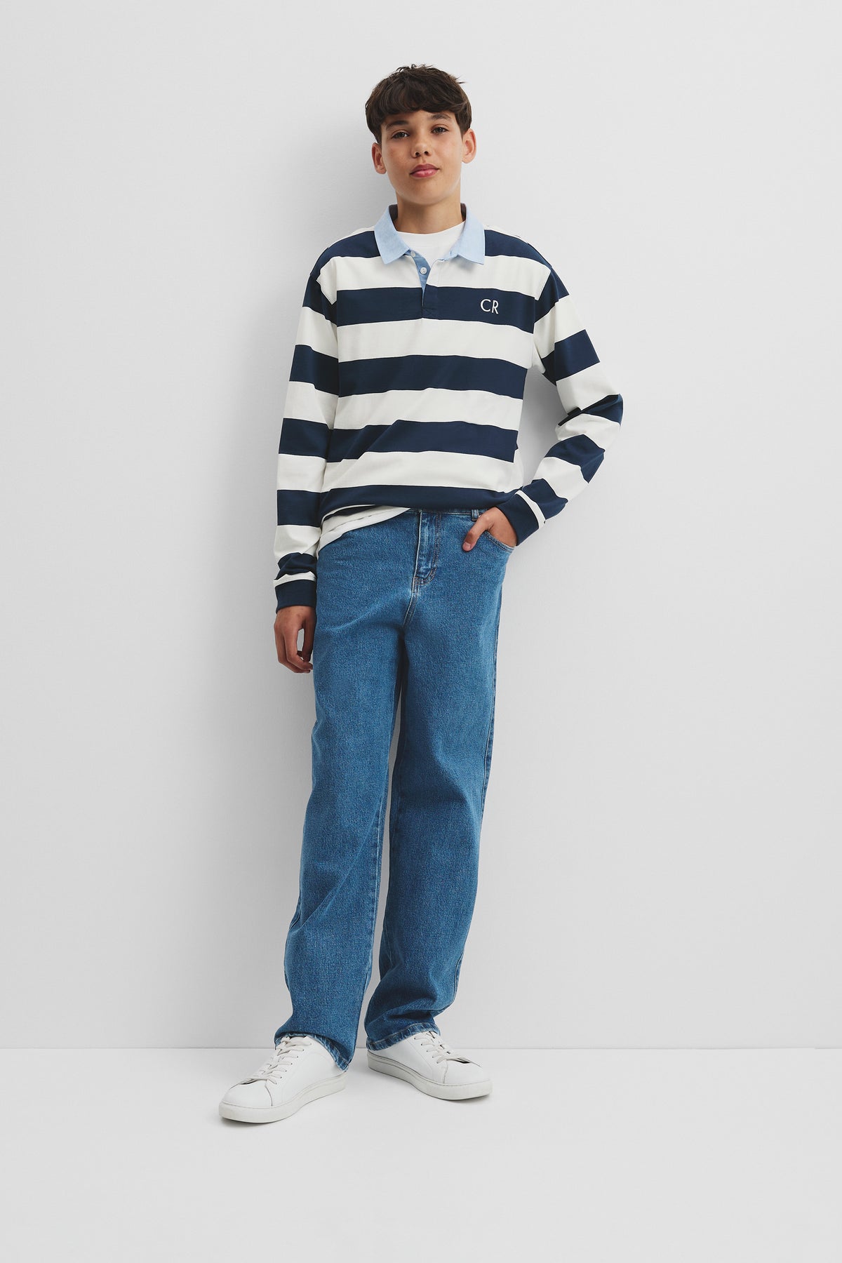 Teen Long Sleeve Rugby T-Shirt