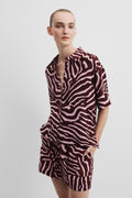 Organically Grown Print Short Sleeve Linen Shirt