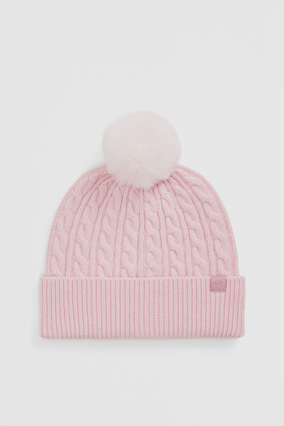 Pom Cable Beanie