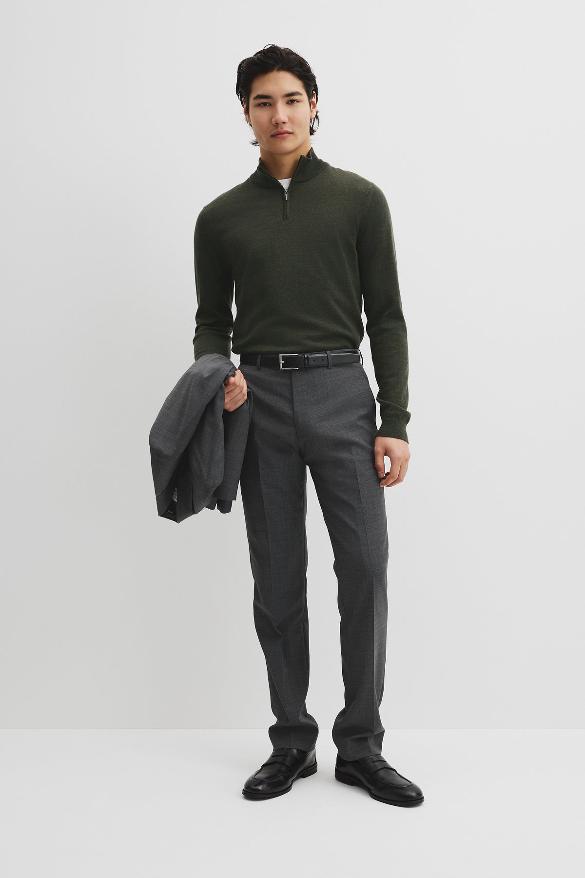 Australian Merino Long Sleeve Vam Half Zip Knit