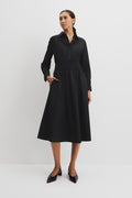 Australian Cotton Shirred Waist Shirt Dress