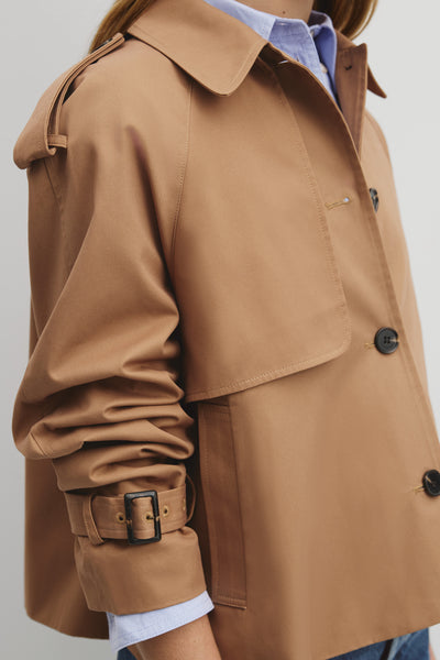 Crop Swing Trench Jacket