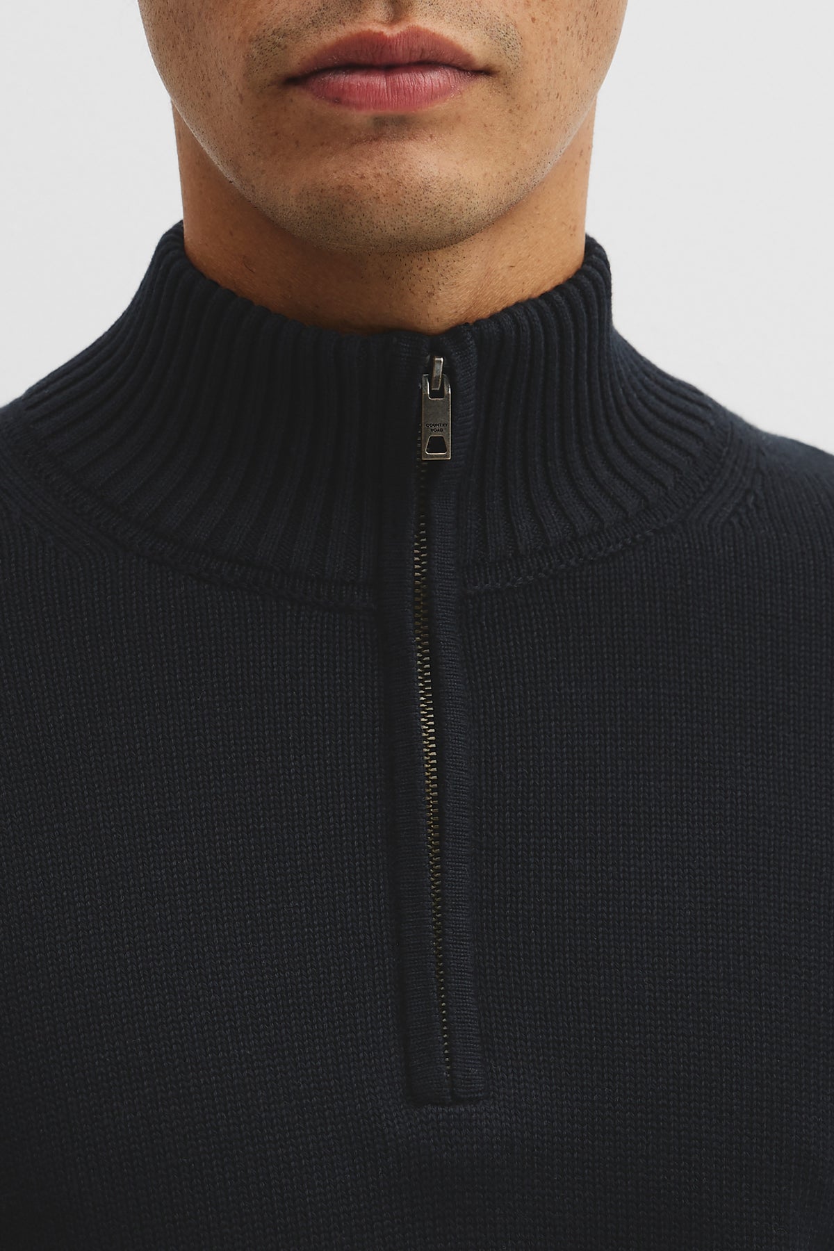 Australian Good Earth Cotton Half Zip Knit