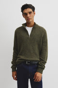 Merino Nep Quarter Zip Knit