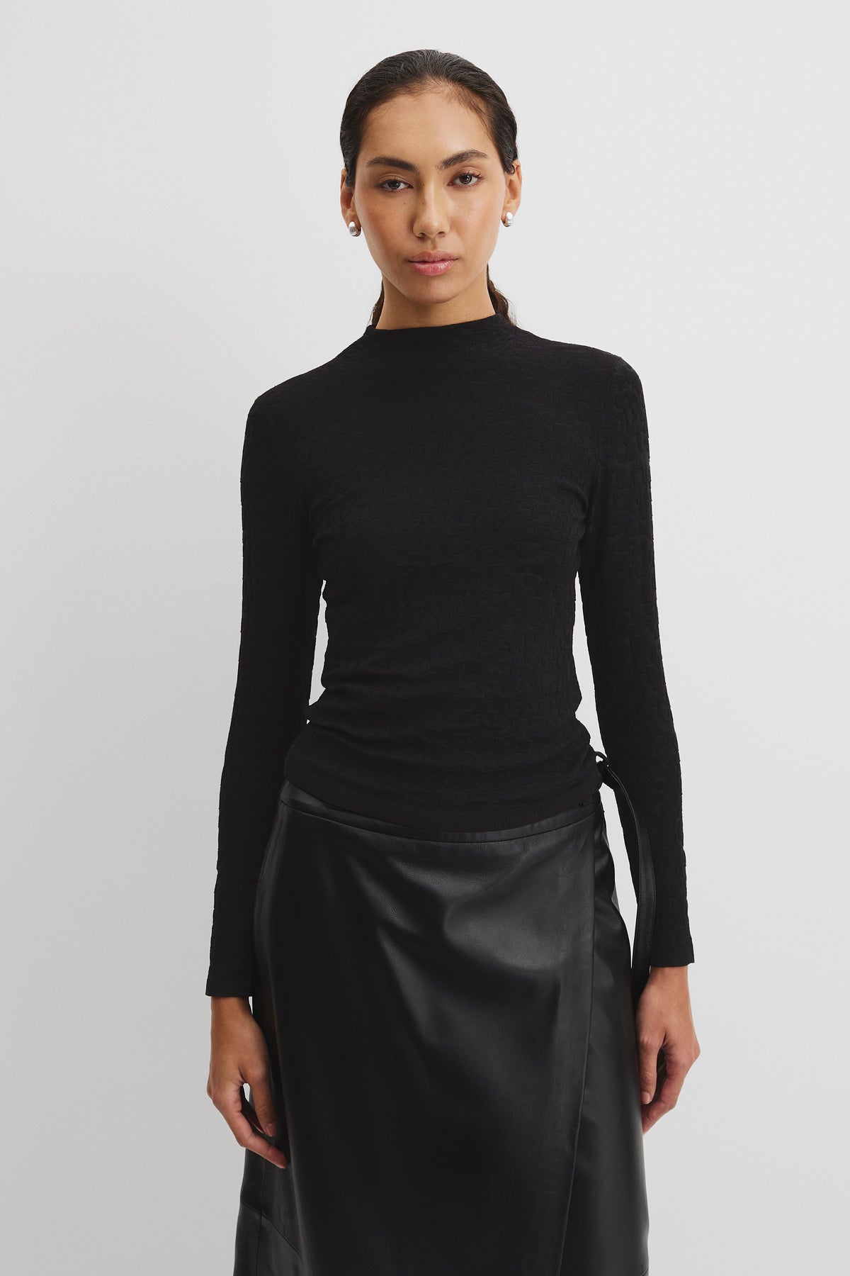 Animal Jacquard Knit Top