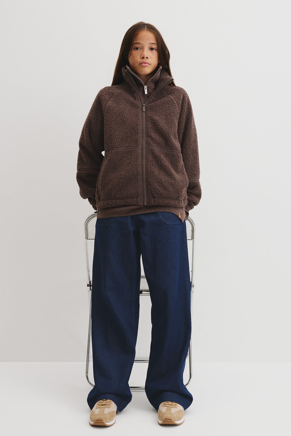 Teen Sherpa Zip Through Jacket