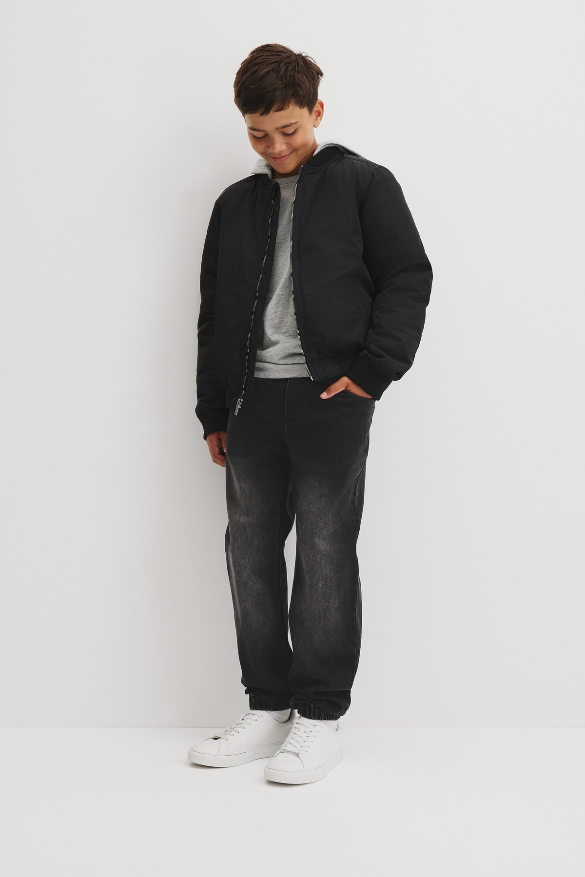 Teen Hooded Bomber Jacket