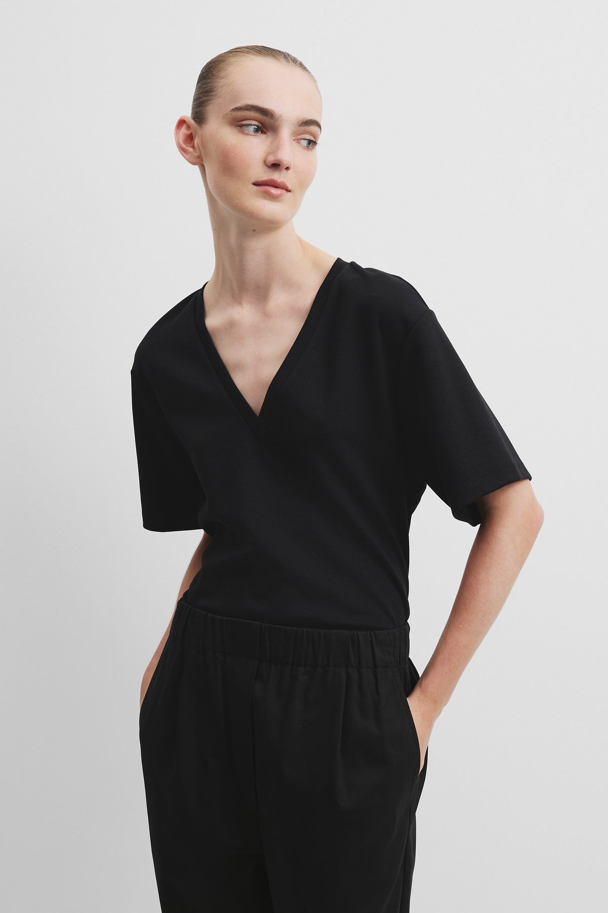 V-Neck Longline T-Shirt