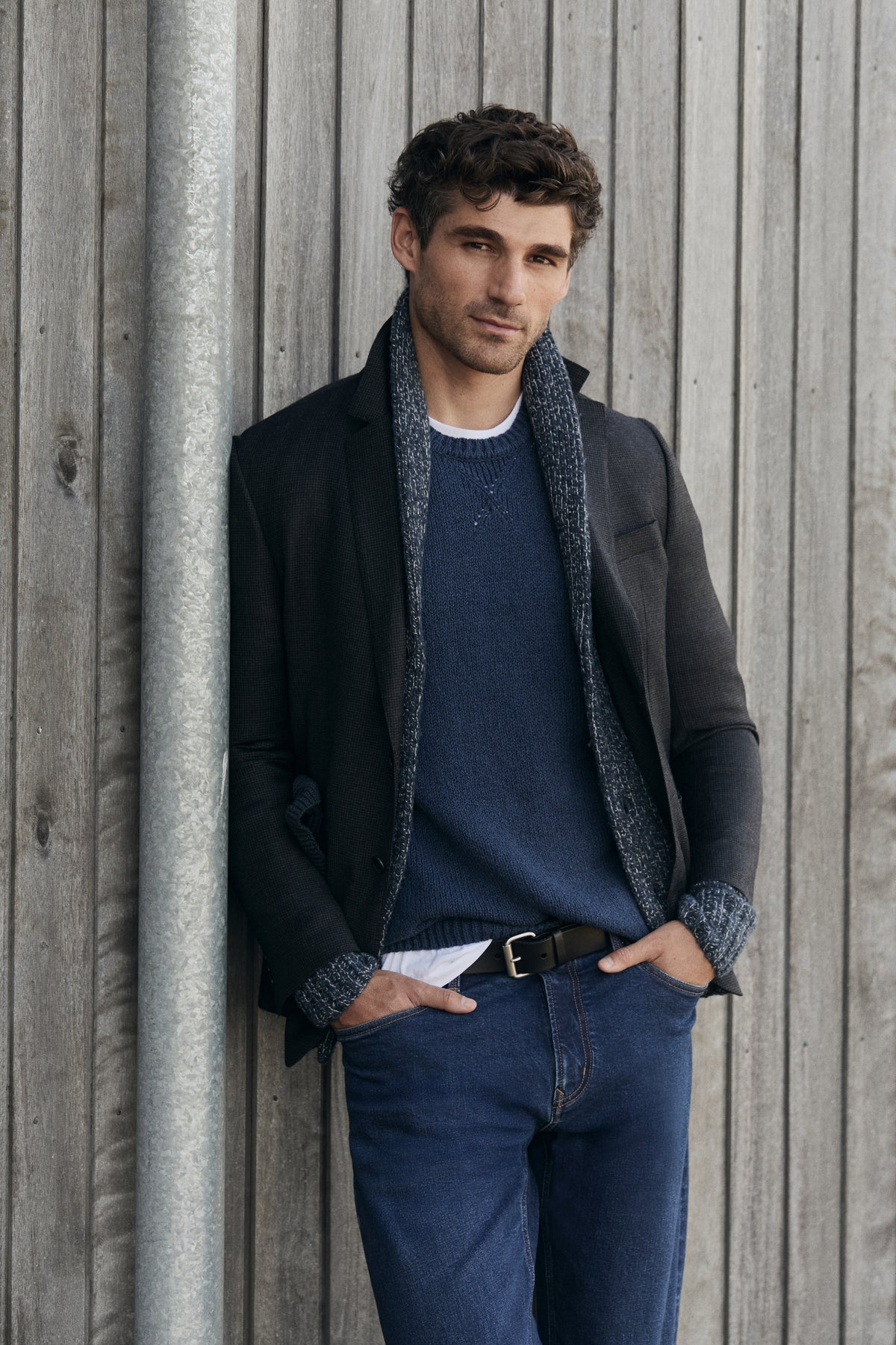 Long Sleeve Cotton Crew Neck Knit