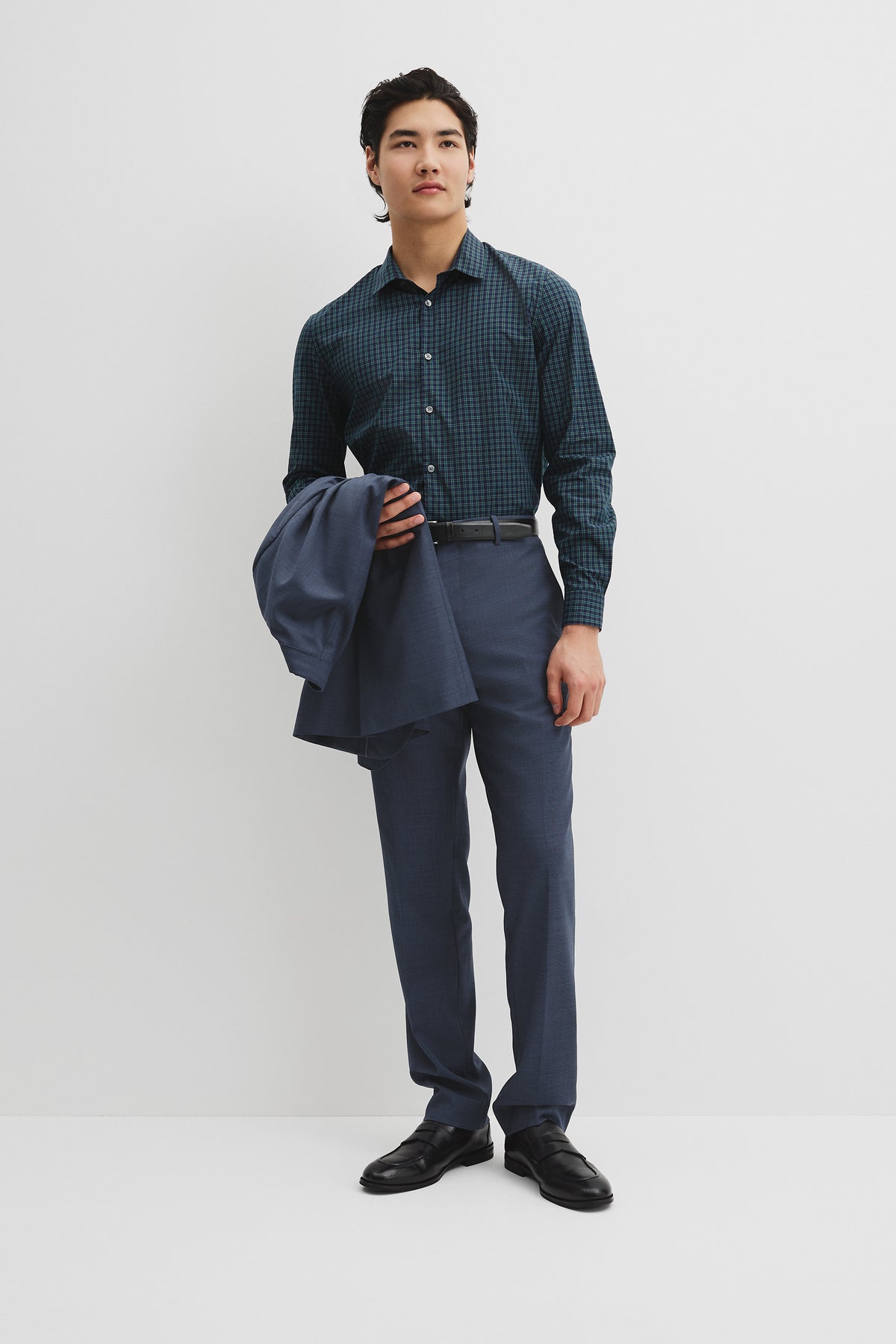 Slim Fit Cotton Check Shirt