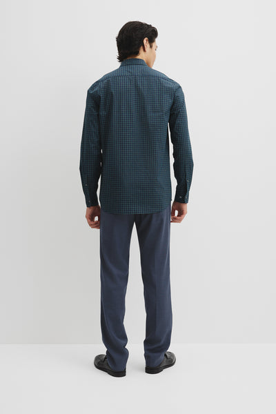 Slim Fit Cotton Check Shirt