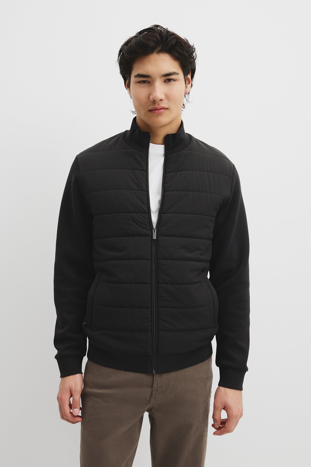 Hybrid Funnel Zip Through Jacket