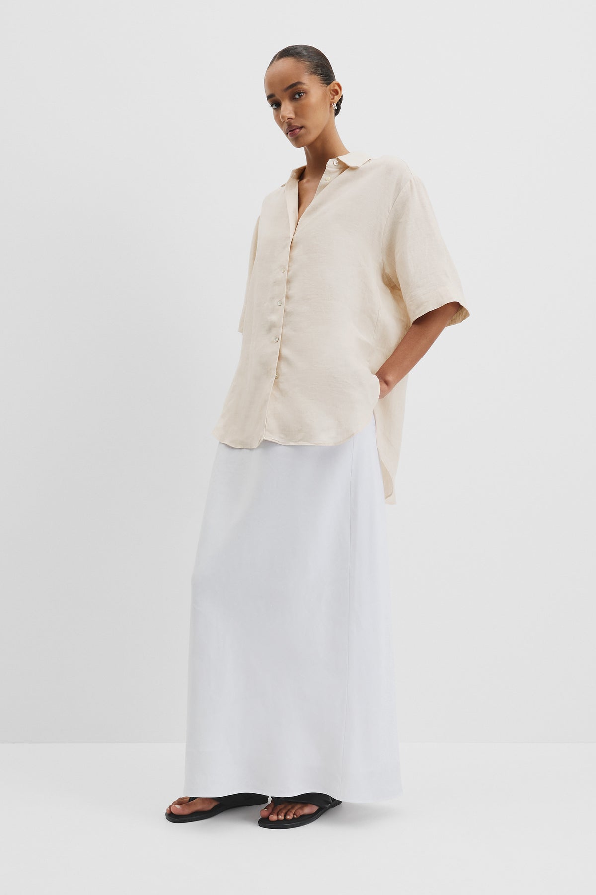 Organically Grown Linen Oversized Linen Shirt