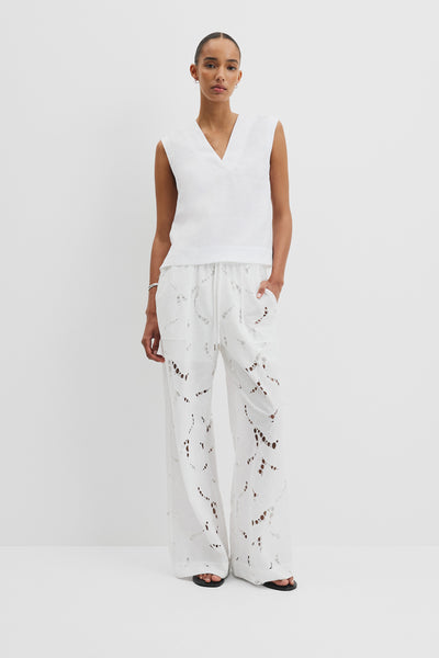 Organically Grown Linen Sleeveless V-Neck Linen Tank