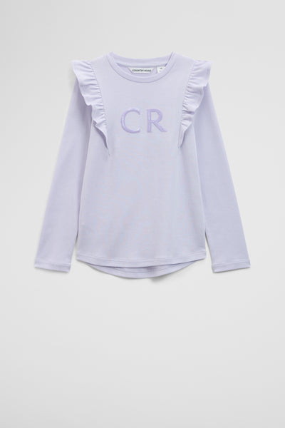 Long Sleeve Logo Frill T-Shirt