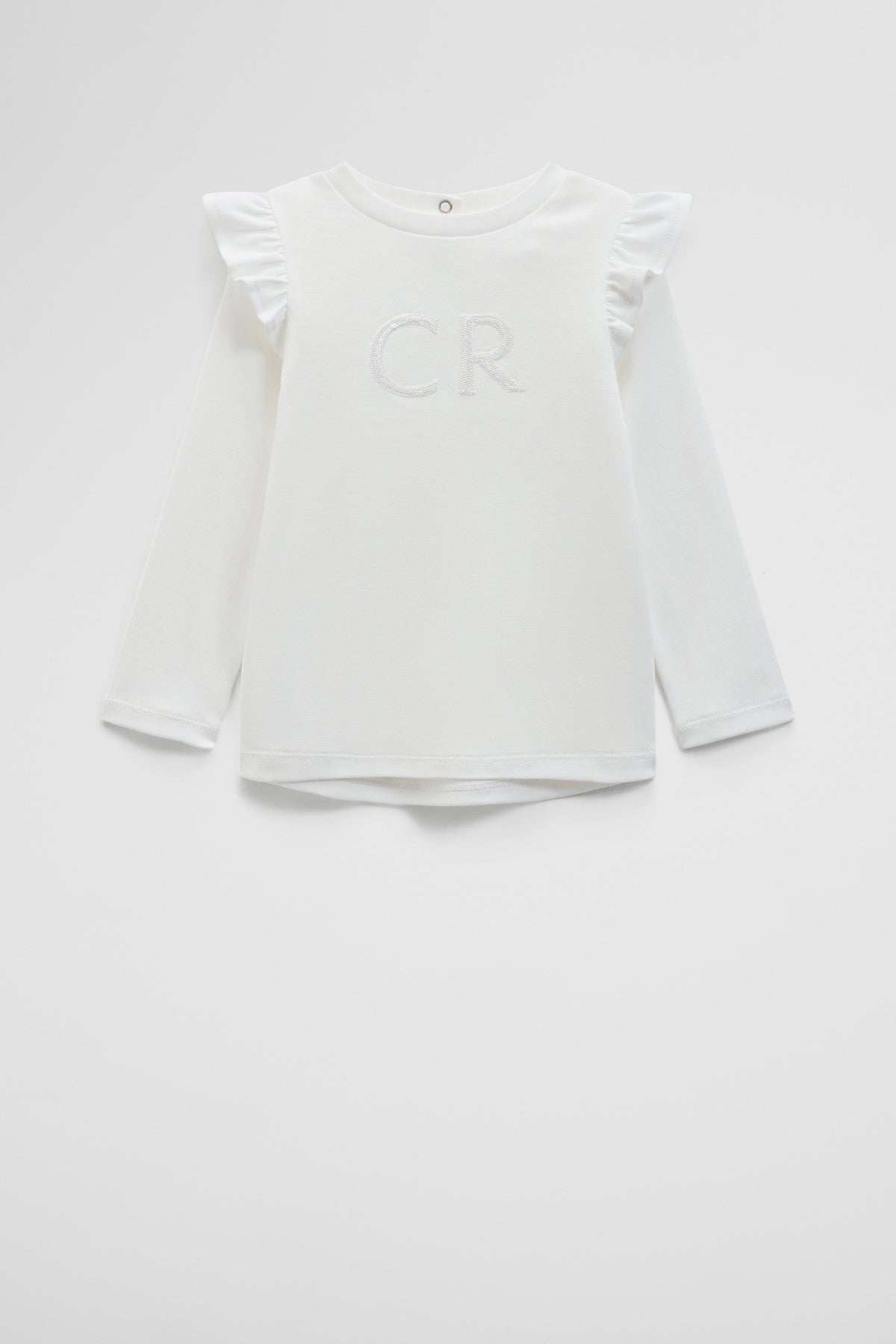 Long Sleeve Logo Frill T-Shirt