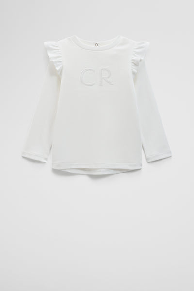 Long Sleeve Logo Frill T-Shirt